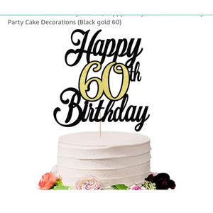 Unisex Unbranded Cake Topper Black‎ and Gold